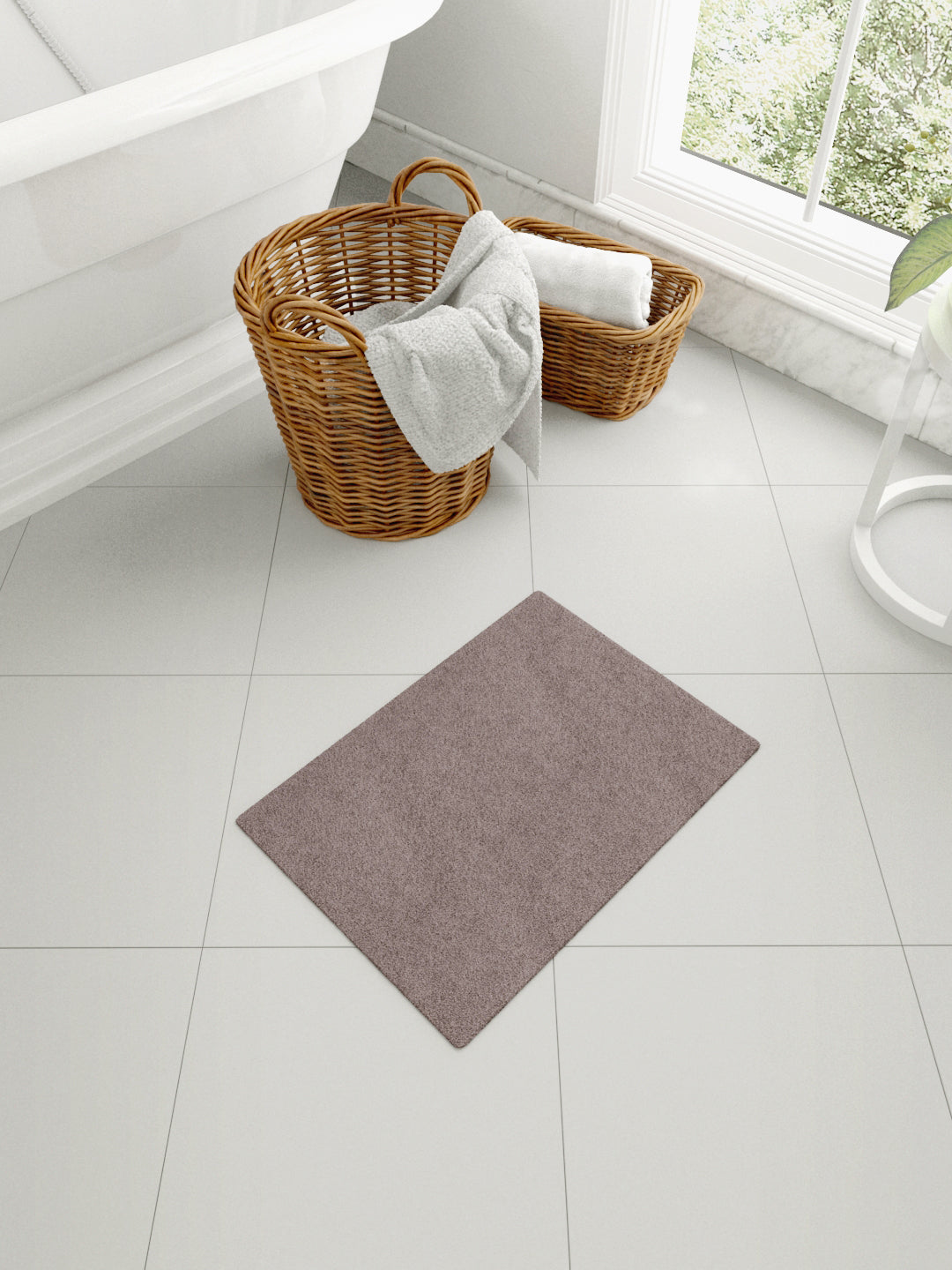 Mark Home 100% Micro Anti Skid Durable Softness Plush Lustrous Rugs 50cm x 70cm Grey