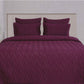 Quilted Bedsheet 100% Cotton Sateen Fabric Wine