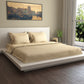Mark Home 100% Organic Cotton Sateen Fabric 400 TC Naturelle Bedding Set 6 Pcs Khaki