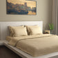 Mark Home 100% Organic Cotton Sateen Fabric 400 TC Naturelle Bedding Set 6 Pcs Khaki