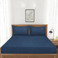 MARK HOME Quilted Bed Cover Navy made from 100% Organic Cotton Sateen Fabric 400 TC with 150 GSM Wading between the fabric