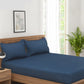 MARK HOME Quilted Bed Cover Navy made from 100% Organic Cotton Sateen Fabric 400 TC with 150 GSM Wading between the fabric